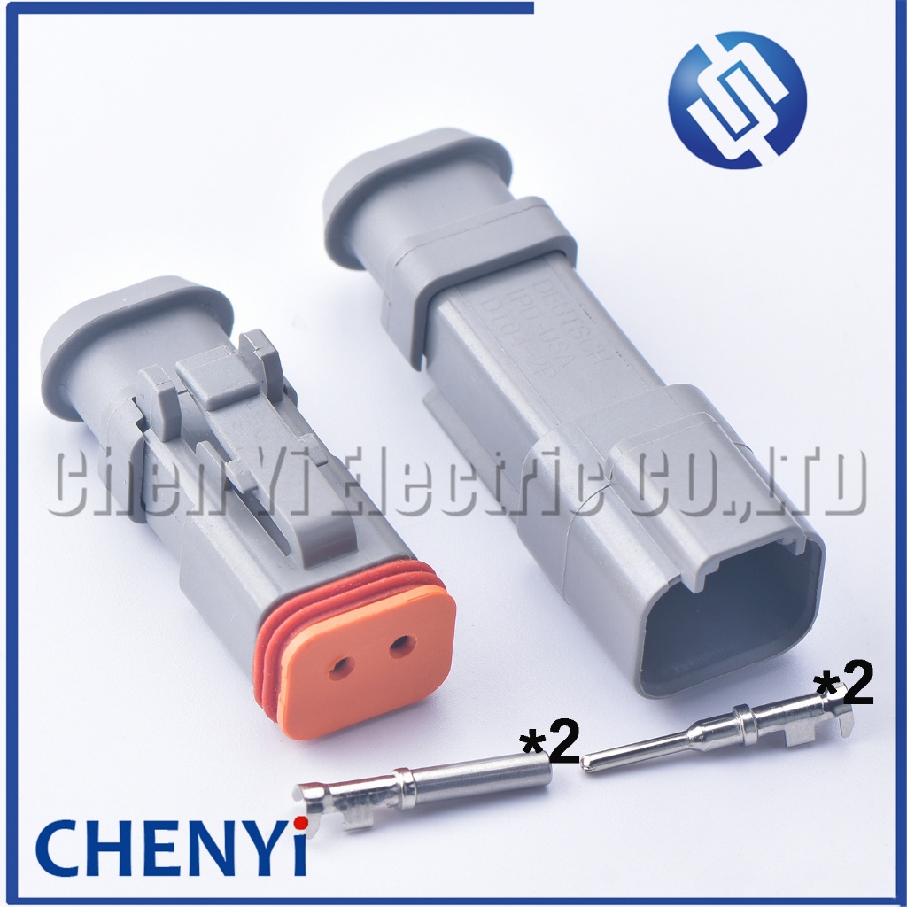 2 Pin Deutsch ยานยนต์ปั๊มรถบรรทุกสายไฟเชื่อมต่อหัวฉีดปลั๊กฝาครอบ DT04-2P-E008 DT06-2S-E008 DT04-2P D