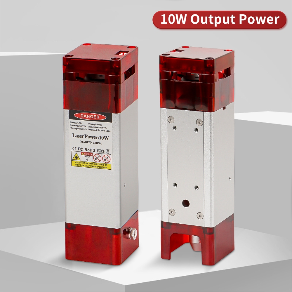 LUNYEE 80W เลเซอร์โมดูลเลเซอร์แกะสลักตัดโมดูลเลเซอร์แกะสลัก,10000mW เอาต์พุต Optical Power Laser Class 4 450nm เลเซอร์แกะสลักเครื่องตัด