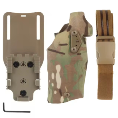 6354do G17 + X300 เคสป้องกัน ALS ยุทธวิธี Quick Release Collet ทนต่อการสึกหรอการล่าสัตว์หนัง Quick-P