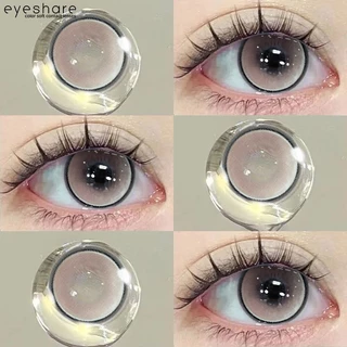 Eyeshare เลนส์สี PRAGUE สีสันโดดเด่นแต่ไม่รุนแรง สีฟ้า ปริมาณน้ำ40% BC8.5 รายปี ค่าสายตา0.00 2ชิ้น