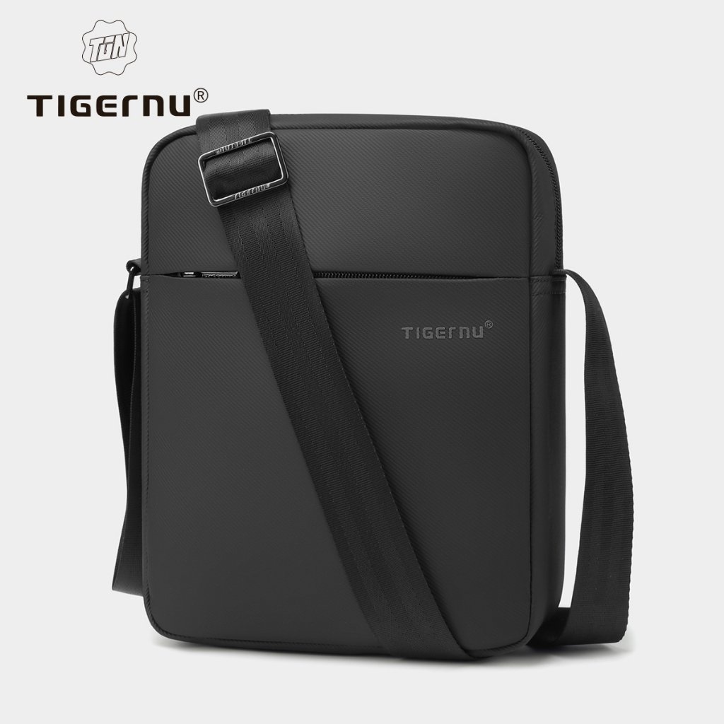 Tigernu 5102 แฟชั่นกันน้ํา Messenger กระเป๋าสําหรับชายกันกระแทกธุรกิจสลิงกระเป๋า fit 9.7-11 ipad