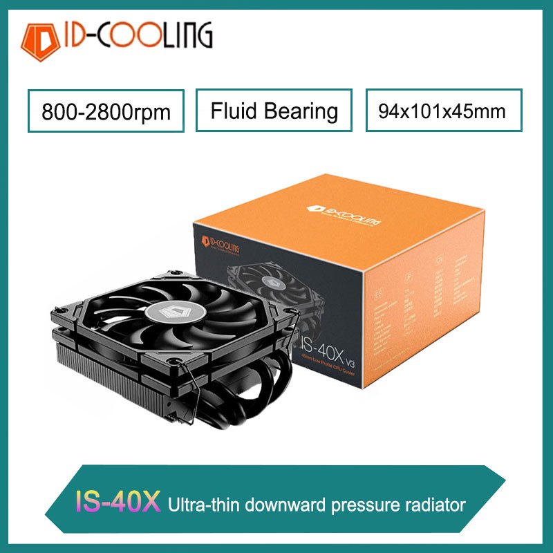 Id-cooling IS-40X V3 Low Profile CPU Cooler 45 มม.ความสูง 4 Heatpipes Air Cooler 15 มม.พัดลมแบบบางสํ