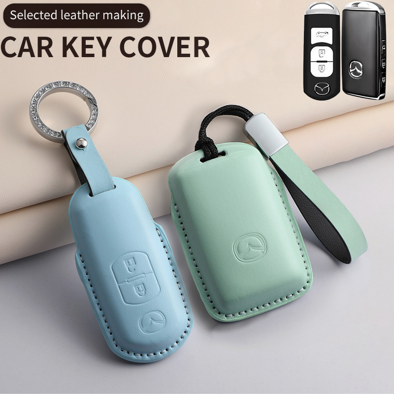 เคสกุญแจรีโมทรถยนต์ สําหรับ Mazda 3 4 5 6 CX3 CX4 CX6 CX7 cx30 cx8 2022 2023 CX5 2023 mazda 2 2024 2025 ของแต่งรถยนต์ พวงกุญแจ