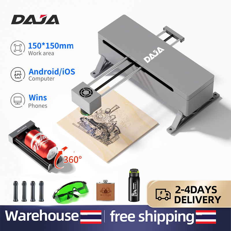 DAJA DJ7 เลเซอร์แกะสลักเครื่อง/สมาร์ทตัด/Simple Mini Woodblockไม้ไผ่ป้ายพิมพ์/แก้วพลาสติกเดสก์ท็อป/T