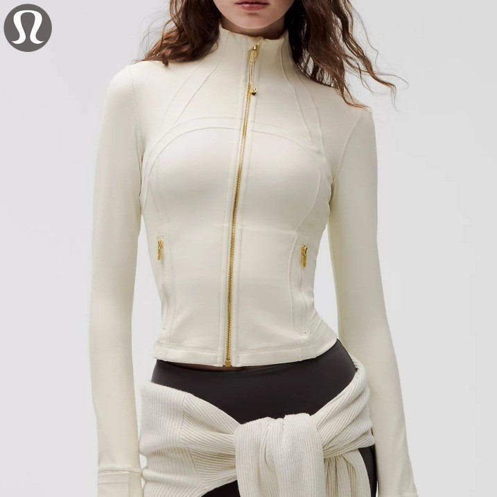 สั้น !!! Lululemon Define New Gold Standard Define Stand-up Collar Yoga Jacket Slim Outdoor Sports L