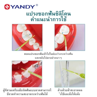 อันดี้ แปรงซอกฟันสําหรับจัดฟัน แปรงซอกฟันแบบพกพา 16 ชิ้น/กล่อง