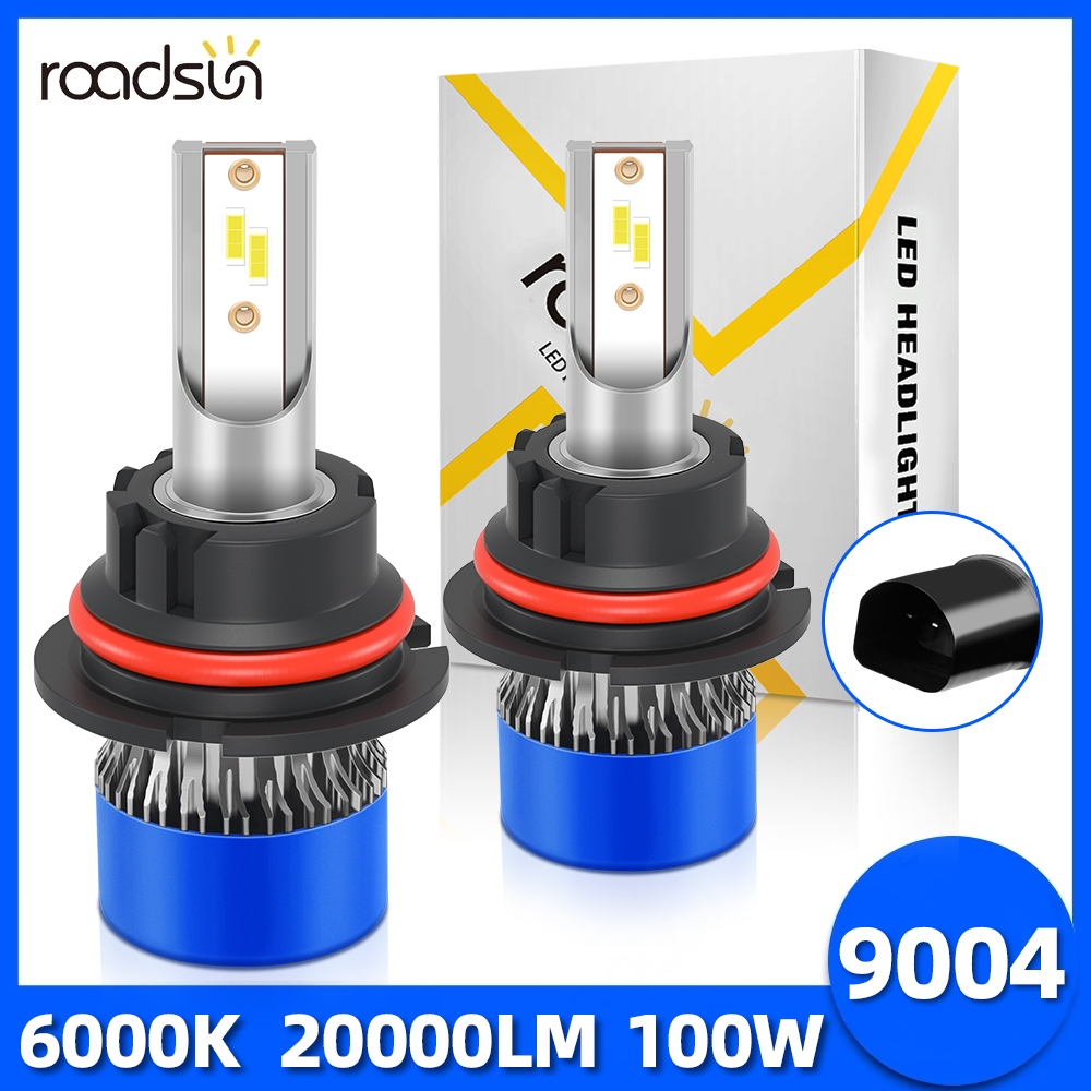 Roadsun 2 ชิ้น 9004 HB1 Led ไฟหน้ารถหลอดไฟ 150 วัตต์ 6000 พันสีขาว Hi-Lo Beam 900% Bright ประหยัดพลังงาน Vision 200% อายุการใช้งานยาวนาน 12/24 โวลต์ CSP ชิปพร้อมพัดลม Canbus Plug-N-Play