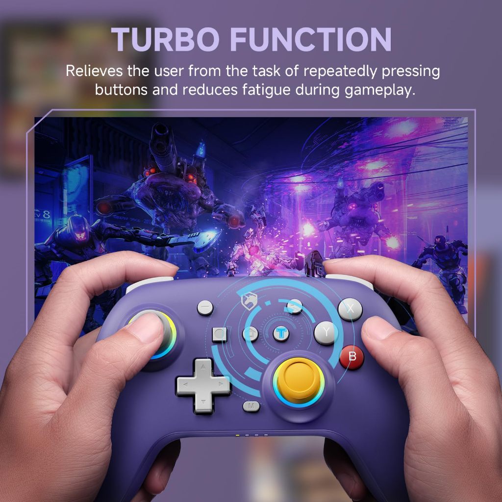 [BEST SELLER] NYXI Wireless Pro Controller สําหรับ Nintendo Switch/Switch Lite/OLED คอนโทรลเลอร์สําหรับเล่นเกมพร้อมจอยสติ๊ก Hall Effect ฟังก์ชั่น Wake-Up, มาโครที่ตั้งโปรแกรมได้ Gyro & Turbo GamePad COD