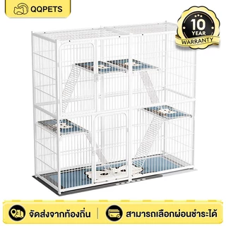 กรงแมว พื้นที่ว่างขนาดใหญ่ Pet Cage ประกอบง่าย กรงสุนัขขนาดใหญ่ ขนาดใหญ่ กรงน้องแมว ทนต่อการกัด กรงสุนัข กรงแมวราคาถูกๆ