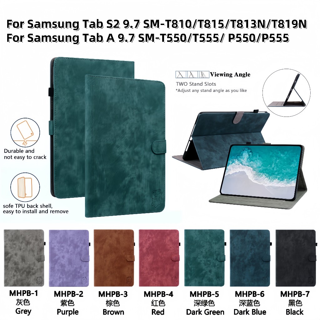 สําหรับ Samsung Galaxy Tab Tab S2 9.7 SM-T810 T815 T813N T819N Tab A 9.7 & S ปากกา SM-P550,SM-P555 T