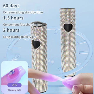 Ank มือถือ UV Light สําหรับเจลเล็บ 3W แบบพกพา LED โคมไฟเล็บไร้สายชาร์จ USB เครื่องเป่าเล็บ EN