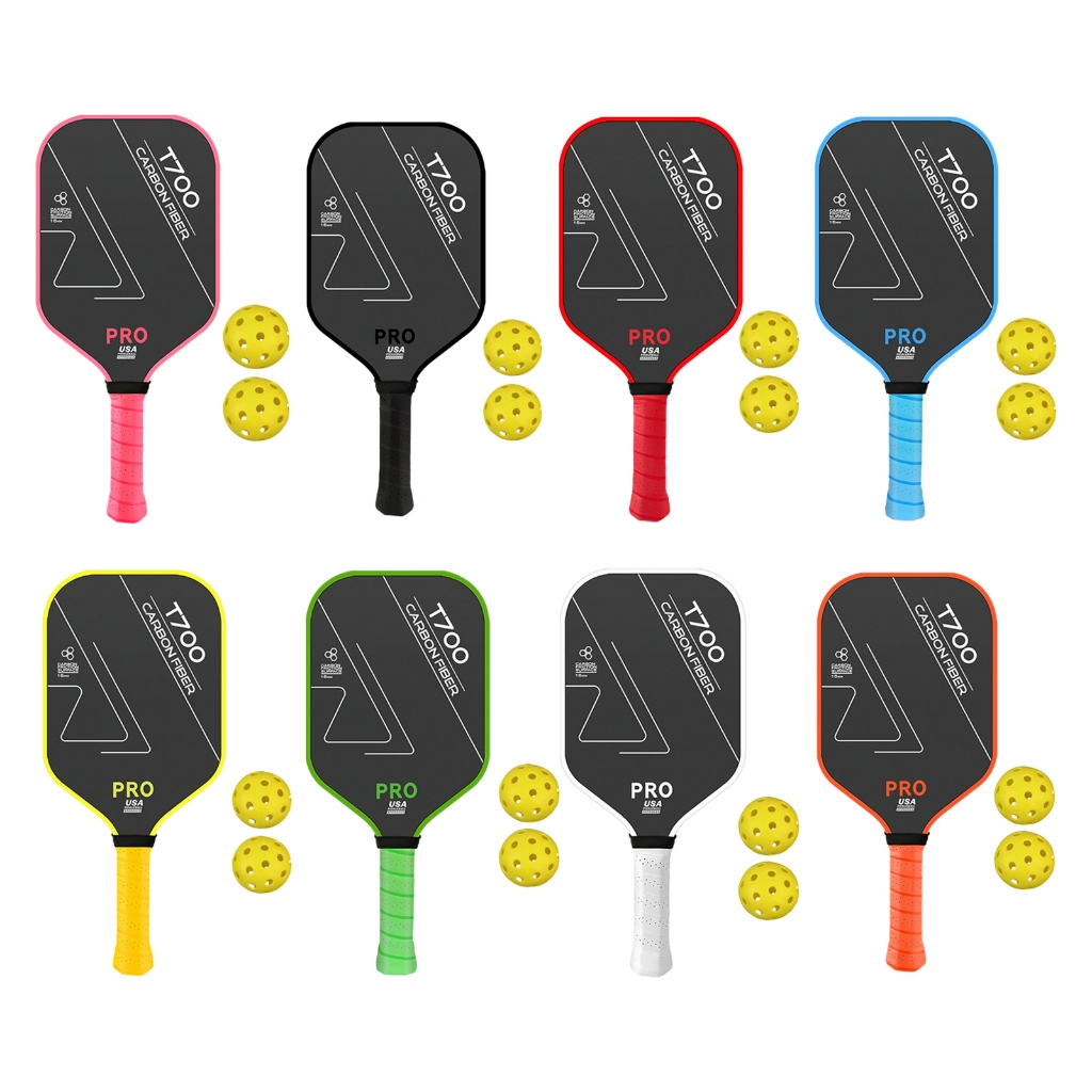 HILABEE คาร์บอนไฟเบอร์16mm Pickleball แร็กเก็ต T700แบบเดียวกับไม้แบบมืออาชีพด้าน Pickleball Paddle Carbon Fiber สอดคล้องกับมาตรฐาน USAPA ด้ามจับกันลื่น ไม้เทนนิสน้ําหนักเบาสําหรับออกกําลังกายกลางแจ้งในร่มฝึก