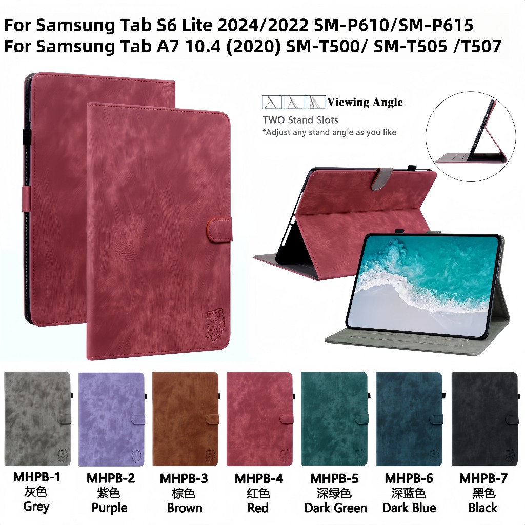 สําหรับ Samsung Galaxy Tab A7 10.4 (2020)(2022) SM-T500 T505 T505N T509 คุณภาพสูงฝาครอบหนัง Tab S6 L