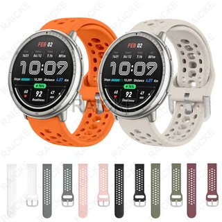 สายรัดซิลิโคนอ่อนที่ระบายอากาศได้สำหรับ Amazfit Active 2 / Active 2 Square / Active 3 Premium