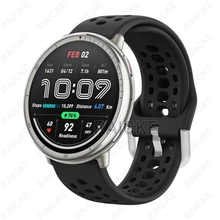 สายรัดซิลิโคนอ่อนที่ระบายอากาศได้สำหรับ Amazfit Active 2 / Active 2 Square / Active 3 Premium