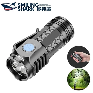 SmilingShark SD5314 ไฟฉาย led มินิ 3*LED ด้วยคลิปโลหะ ไฟคบเพลิง สว่างมาก 3 โหมด Type-C แบบชาร์จได้ น้ำหนักเบาและพกพา กันน้ำสำหรับการตั้งแคมป์เดินป่าในครัวเรือน
