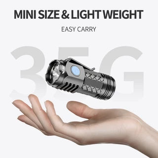 SmilingShark SD5314 ไฟฉาย led มินิ 3*LED ด้วยคลิปโลหะ ไฟคบเพลิง สว่างมาก 3 โหมด Type-C แบบชาร์จได้ น้ำหนักเบาและพกพา กันน้ำสำหรับการตั้งแคมป์เดินป่าในครัวเรือน