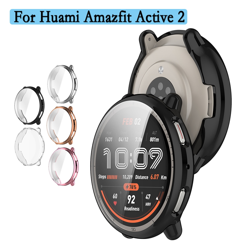 เคสสําหรับ Huami Amazfit Active 2 ฝาครอบนาฬิกานุ่มและทนทาน TPU Protector กรอบอุปกรณ์ตกแต่งนาฬิกา