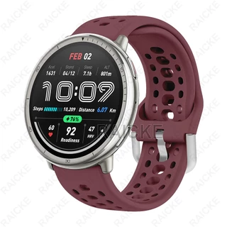 สายรัดซิลิโคนอ่อนที่ระบายอากาศได้สำหรับ Amazfit Active 2 / Active 2 Square / Active 3 Premium