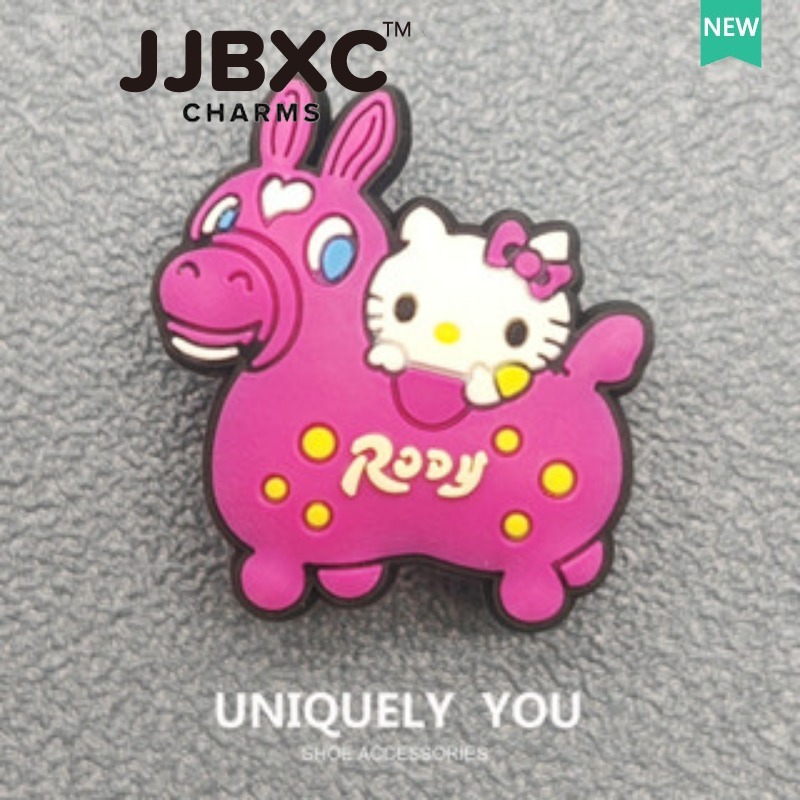 JJBXC ตัวติดรองเท้า charm ของตกแต่งรองเท้า Hello Kitty ซีรีส์ หัวเข็มขัดน่ารัก KT Cat อุปกรณ์ตกแต่งรองเท้า - รูปที่ 4