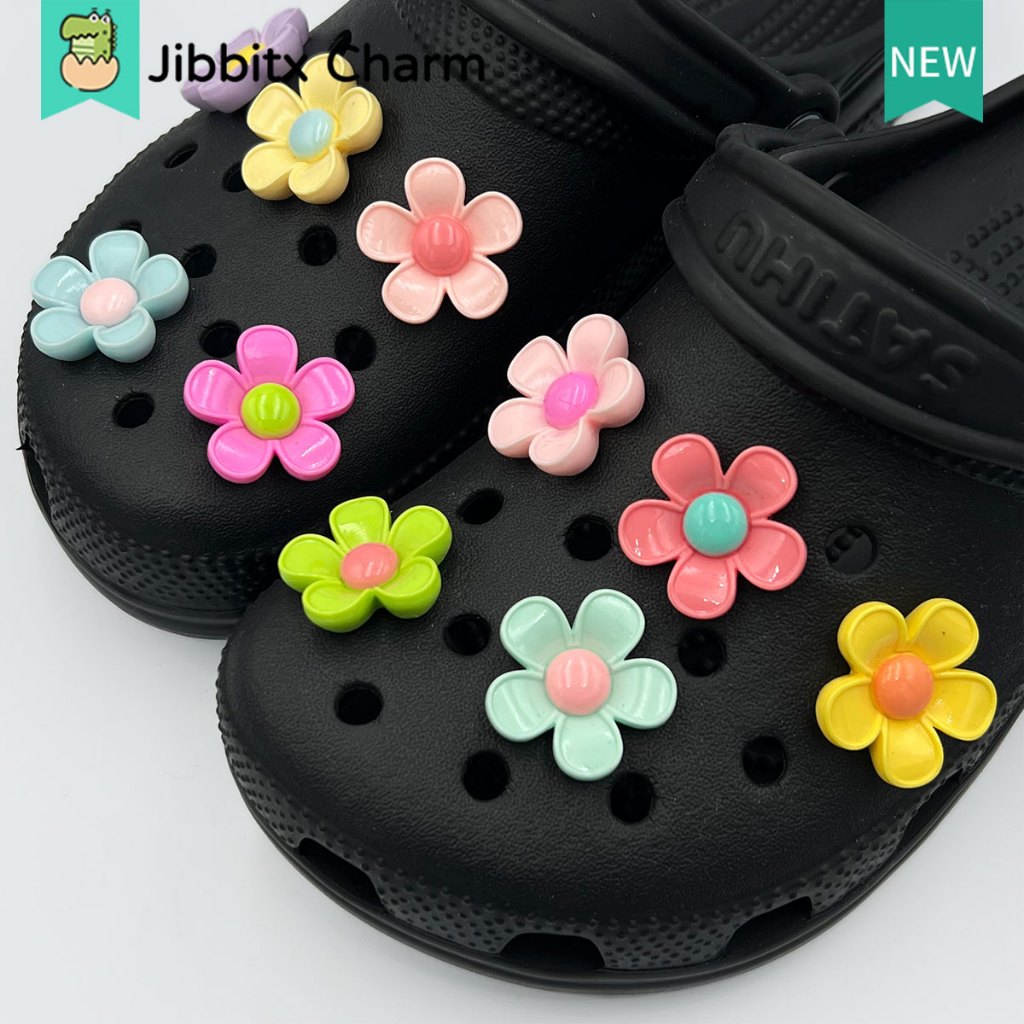 Jibbits Fashion Clog Jibbitx Charm สร้างสรรค์น่ารักการ์ตูนสีสันสดใสรูปแบบ DIY รองเท้าหัวเข็มขัด/รองเท้า Charm/ปุ่มบล็อก
