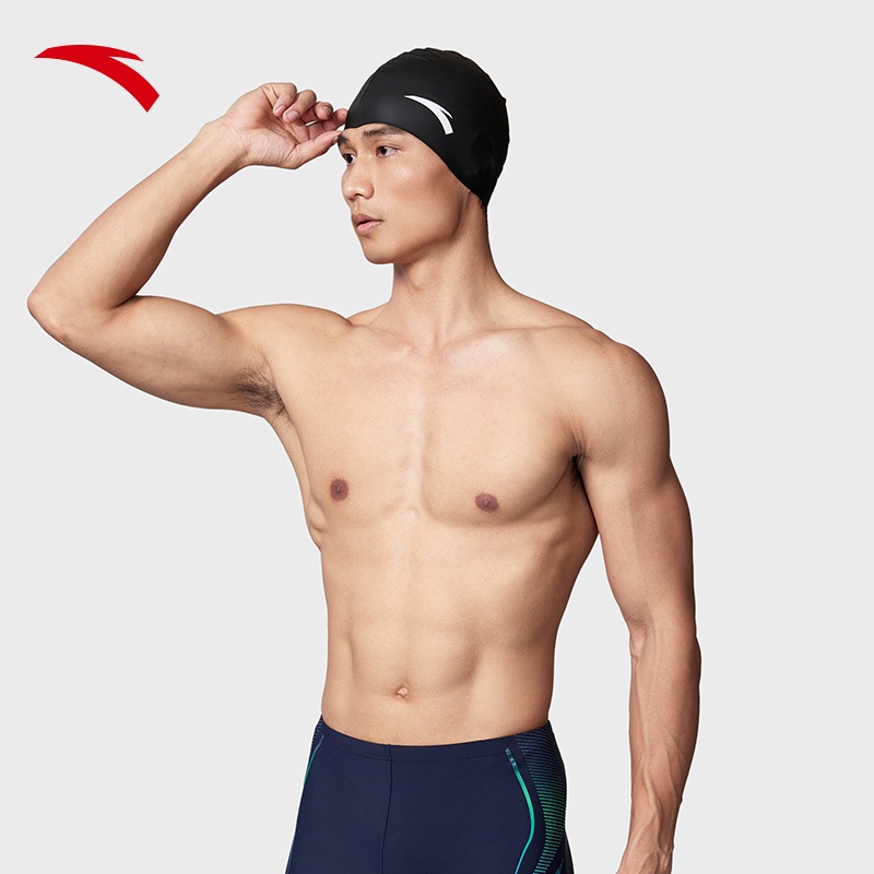 Anta หมวกว่ายน้ํา Unisex หมวกว่ายน้ําซิลิโคนสําหรับผู้ใหญ่ยืดหยุ่นสูง 1825332721