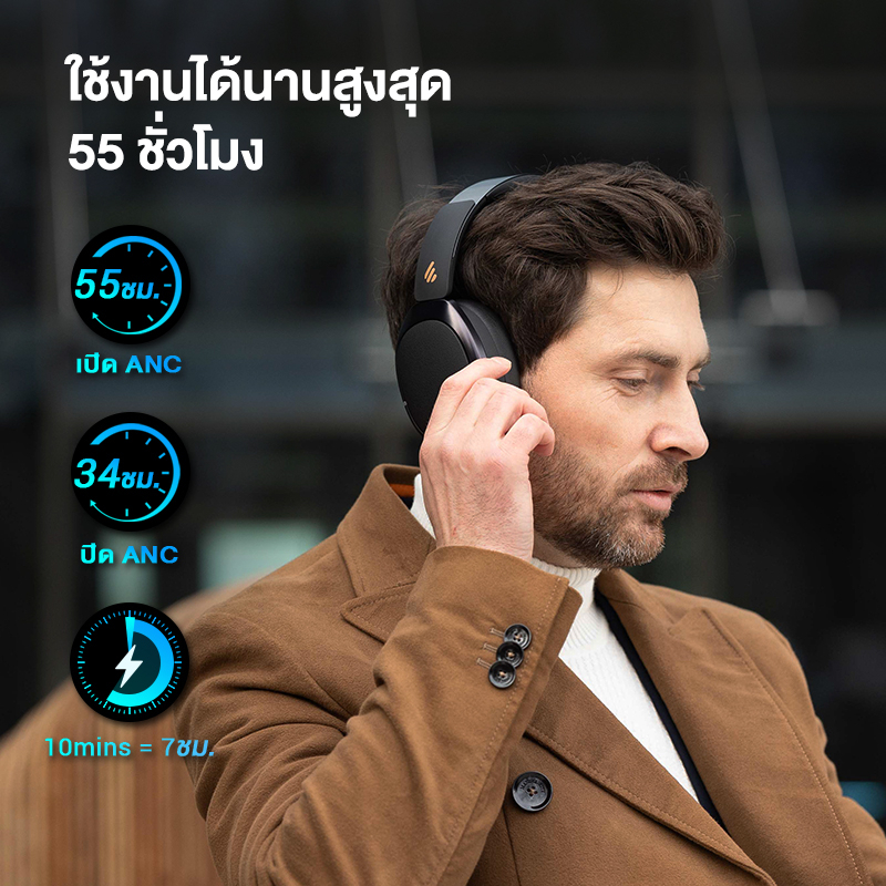 Edifier WH950NB หูฟังไร้สายตัดเสียงรบกวน ตัดเสียงรบกวน โหมดเสียงรอบข้าง ชาร์จเร็ว