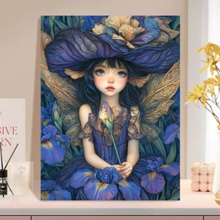 Hamlet [40*50] Iris Flower Fairy ภาพวาดสีน้ํามันดิจิตอล DIY …