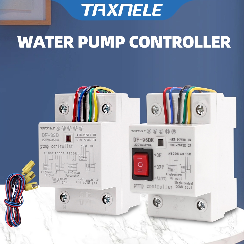 Taxnele สวิตช์ควบคุมระดับน้ำอัตโนมัติ DF-96DK 20A 220V สำหรับถังน้ำ ปั๊มน้ำ เซ็นเซอร์ตรวจจับระดับน้ำ