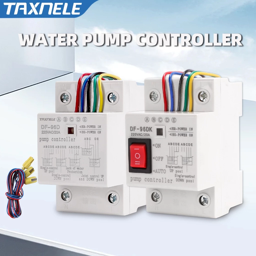 สวิตช์ควบคุมระดับน้ำอัตโนมัติ DF-96DK 20A 220V สำหรับถังน้ำ ปั๊มน้ำ เซ็นเซอร์ตรวจจับระดับน้ำ