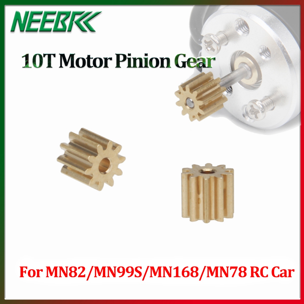 Neebrc มอเตอร์ Pinion เกียร์ 10T เหล็กโลหะ Pinion มอเตอร์เกียร์สําหรับ MN82/MN99S/MN168/MN78 Rc รุ่น