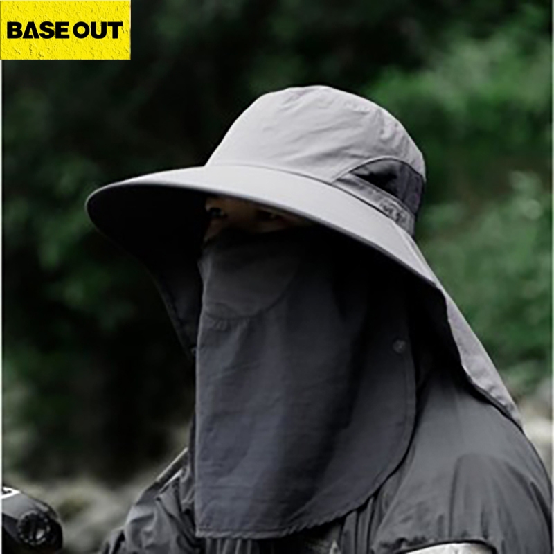 BASE OUT  ตกปลากันแดดหมวกกลางแจ้ง