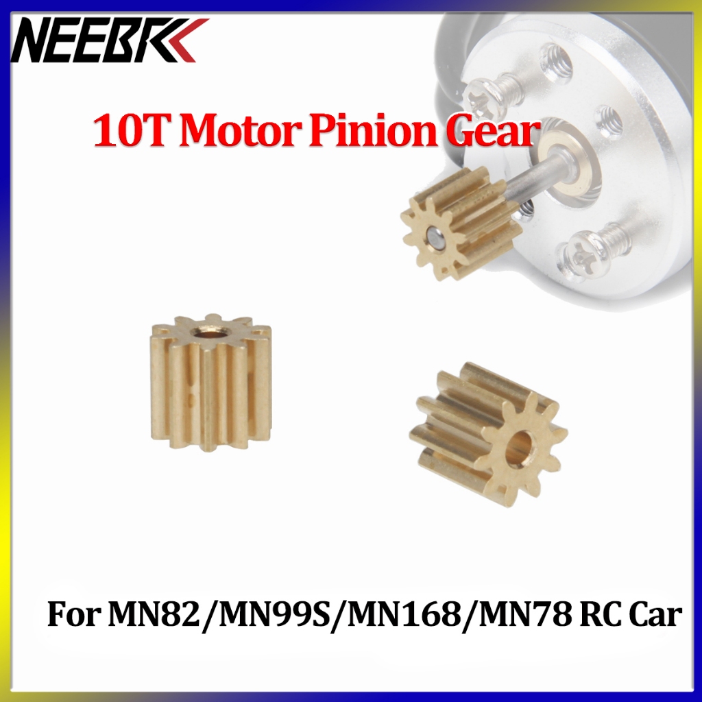 Neebrc มอเตอร์ Pinion เกียร์ 10T เหล็กโลหะ Pinion มอเตอร์เกียร์สําหรับ MN82/MN99S/MN168/MN78 Rc รุ่น