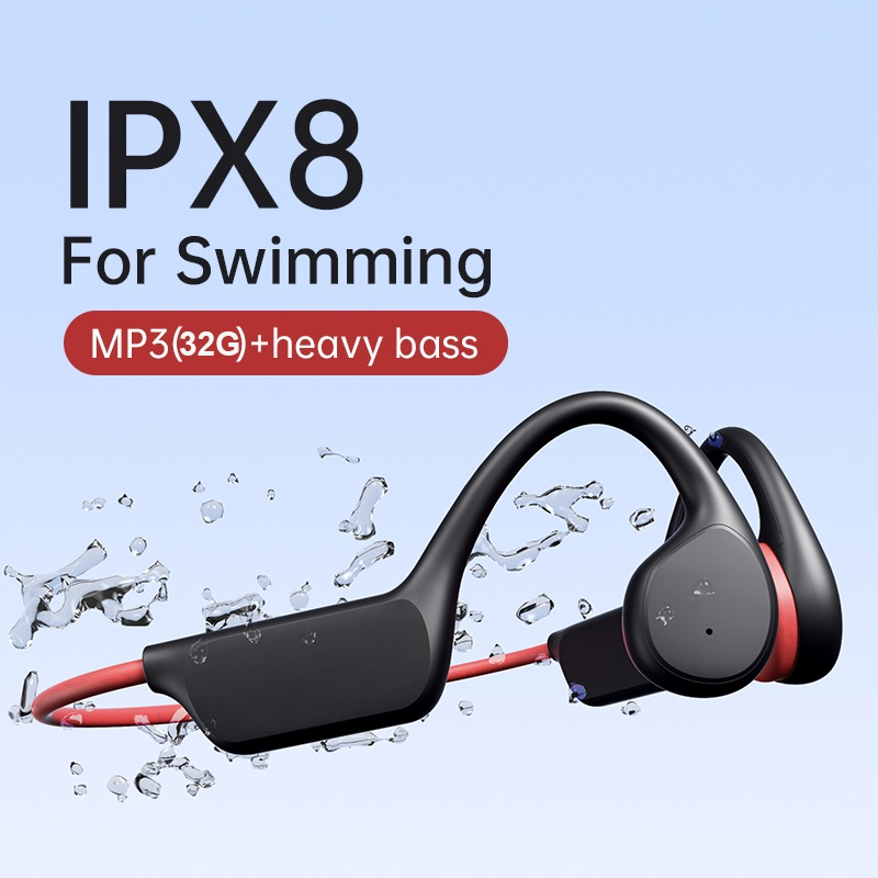 X7 หูฟังนํากระดูกว่ายน้ําหูฟังบลูทู ธ TWS 32GB เครื่องเล่นเพลง MP3 IPX8 หูฟังกันน้ําฟิตเนสชุดหูฟังกี