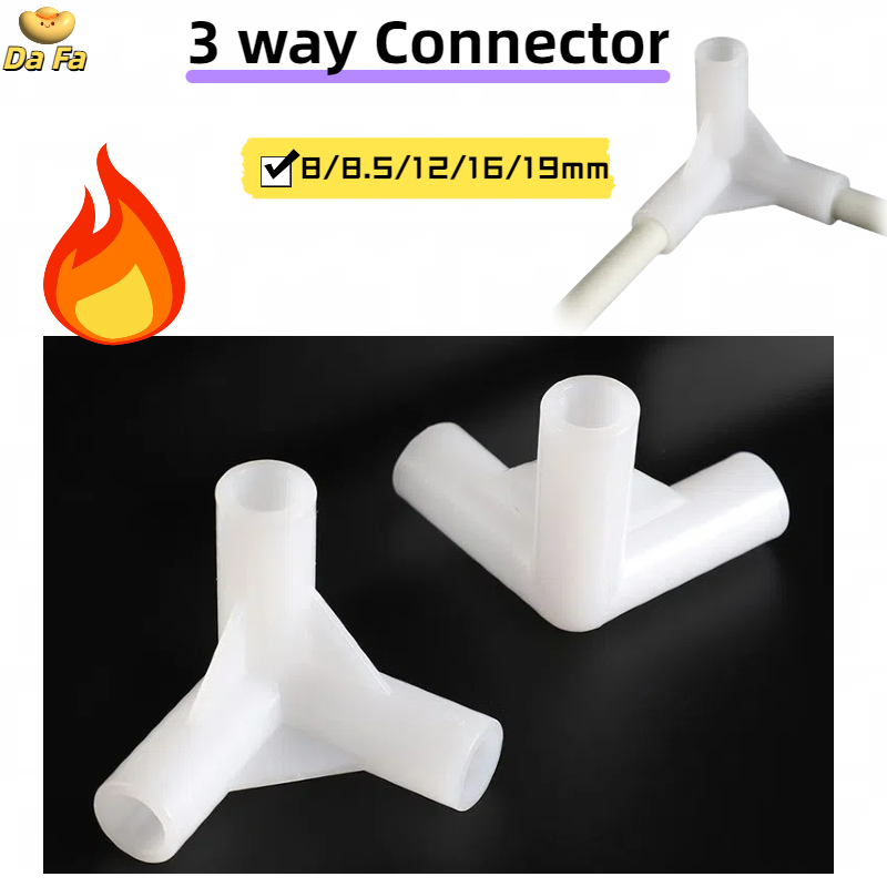 พลาสติกด้านใน 8 8.5 12 16 19 มม. T joint T ท่อ 3 ทางเชื่อมต่อคว้าการจัดส่งถุงอาหาร T joint Simple Hanger ชั้นวางรองเท้าติดตั้ง