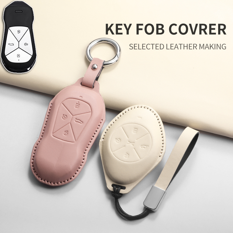 เคสกุญแจและพวงกุญแจสำหรับ XPENG G6 X9 G9 P7 EV Xiaopeng ป้องกันรอยกุญแจ วัสดุ PU
