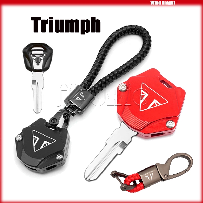 สําหรับ Triumph TigerSport Trident 660 StreetTriple 765RS Bobber Tiger รถจักรยานยนต์ Key Protector Key Fob เชือกอลูมิเนียม Key Case