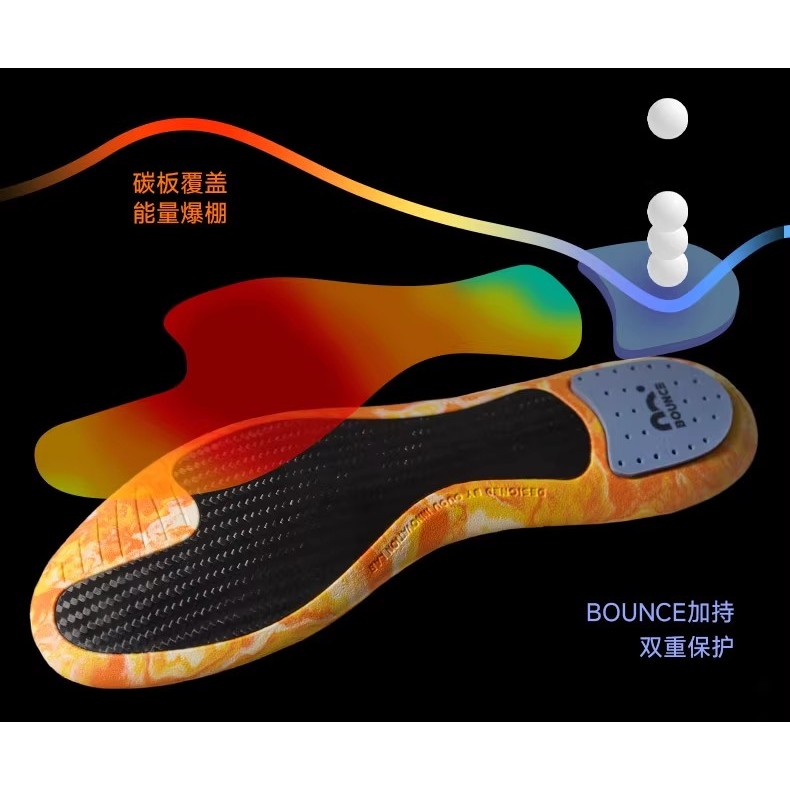 Occasional 4C คาร์บอนไฟเบอร์พื้นรองเท้า Shock-Absorbing Anti-Slip High-Elastic คาร์บอนฟุตบอลบาสเกตบอลวิ่ง Professional กีฬาแรงบิด-Resistant