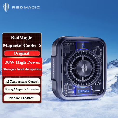 Nubia RedMagic Magnetic Cooler 5 โทรศัพท์ Cooling Back Clip 30W High Power Live Streaming Cooling อุปกรณ์