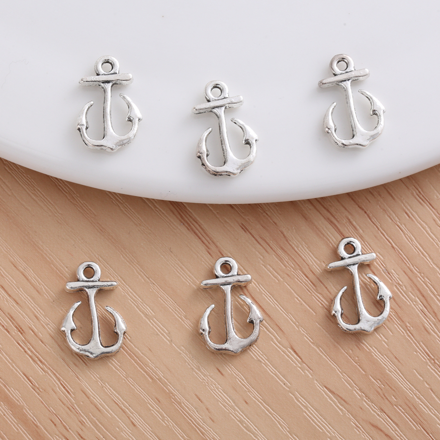 20 ชิ้นโลหะเรือ Anchor Charm จี้สําหรับผู้หญิง DIY เครื่องประดับทําหัตถกรรมและหัตถกรรมอุปกรณ์เสริม