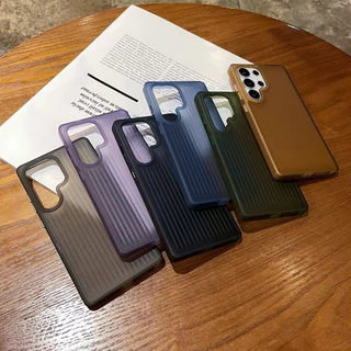 เหมาะสําหรับ Samsung Galaxy S21, S22, S23, S24, S25 Plus, Pro Ultra 4G/5G เคสโทรศัพท์หรูหรา, TPU + PC กระดาษลูกฟูกเคลือบ, กันลื่นและกันกระแทกฝาครอบป้องกัน