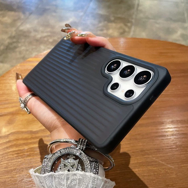 เหมาะสําหรับ Samsung Galaxy S21, S22, S23, S24, S25 Plus, Pro Ultra 4G/5G เคสโทรศัพท์หรูหรา, TPU + PC กระดาษลูกฟูกเคลือบ, กันลื่นและกันกระแทกฝาครอบป้องกัน