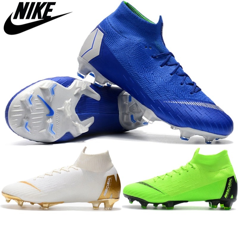 รองเท้าสตั๊ด Mercurial Superfly VI 360 FG หนังสังเคราะห์ทนทาน พร้อมส่งวันนี้