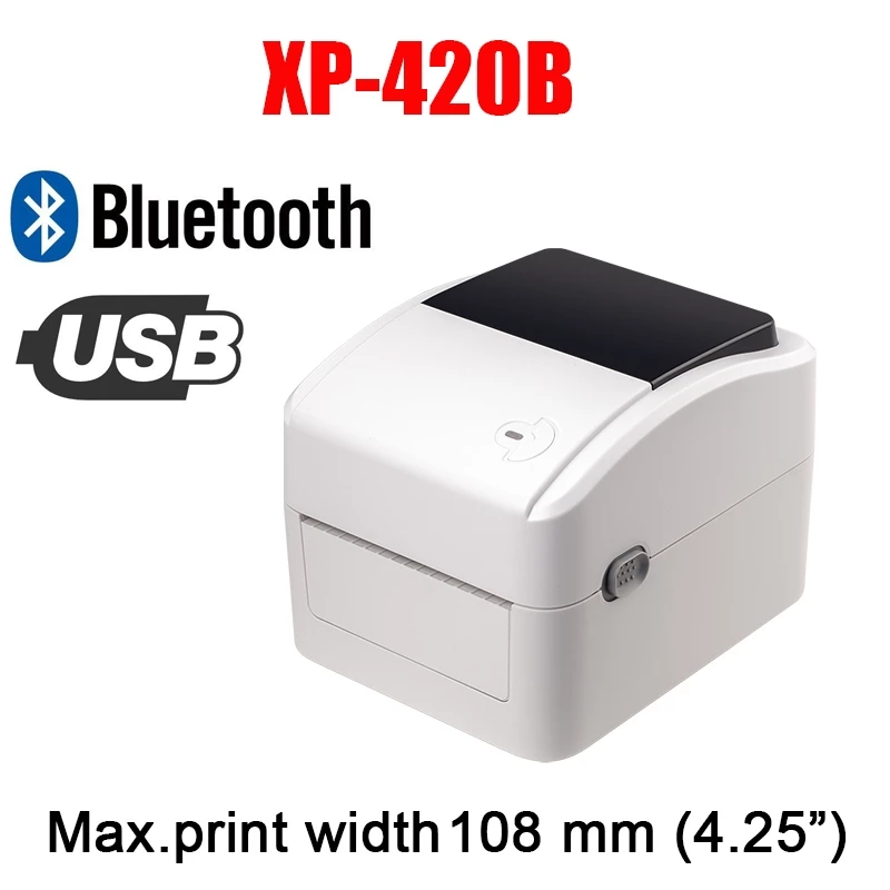 XPrinter XP-420B , 480B เครื่องพิมพ์ฉลากสติกเกอร์กล่องฝาครอบแฟลช XP480,Print 100*100/150MM