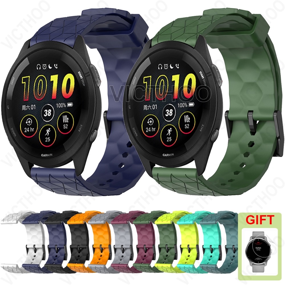 22 มม.20 มม.สายคล้องคอซิลิโคนกีฬาสายรัดข้อมือกันน้ําสําหรับ Garmin Venu 4 45mm / Venu 3  / Venu 2  / 2 Plus / Sq / Sq 2 Music