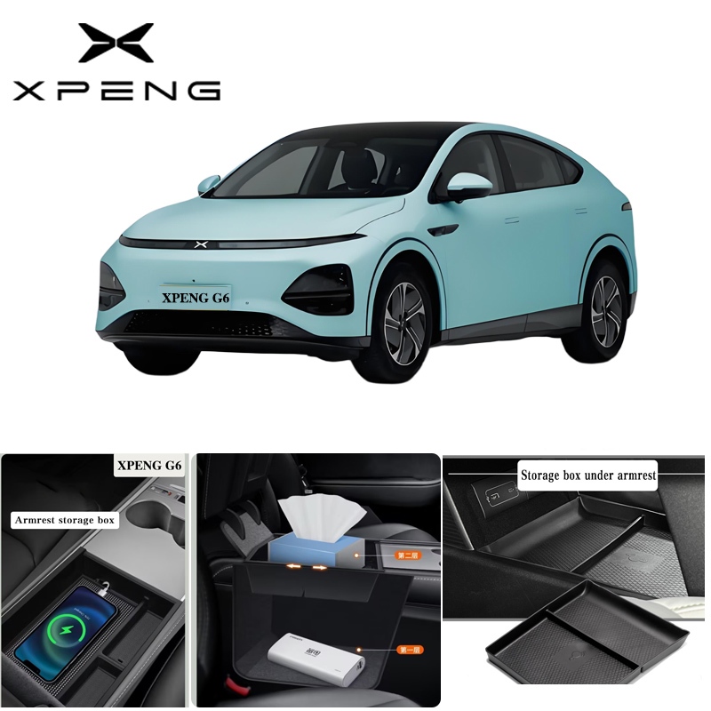 Xpeng กล่องเก็บของที่เท้าแขนรถ XPENG G6 armrest Organizer กล่อง XPENG G6 กล่องเก็บของใต้ที่วางแขน เห