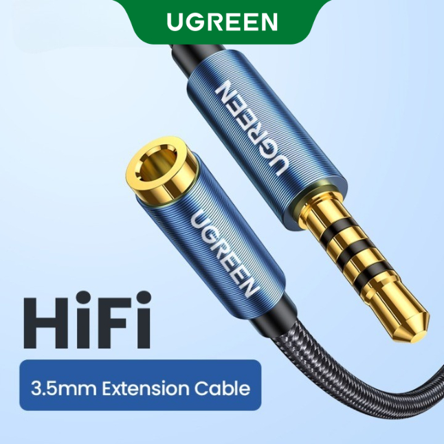 Ugreen AUX แจ็คเสียง สายเคเบิ้ลต่อขยาย พร้อมไมโครโฟน (3.5 มม.)