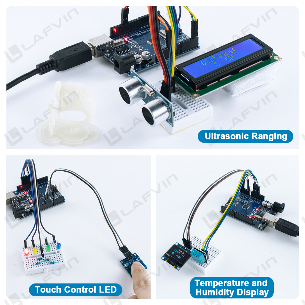 Lafvin ชุดโมดูลเซนเซอร์สตาร์ทเตอร์ สําหรับ Arduino Uno Set R3 0.96 นิ้ว OLED 1602 หน้าจอ LCD พร้อมสอน ราคา ถูกที่สุด ดีลบีเคเค แกลเลอรีภาพที่ 4