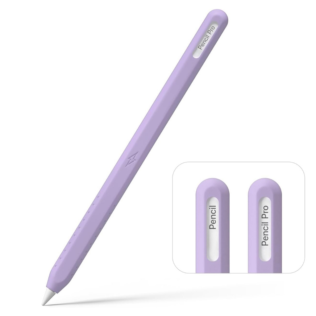 กล่องดินสอ ฝาครอบซิลิโคนกันลื่น เข้ากันได้กับ Apple Pencil Pro & 2nd Generation
