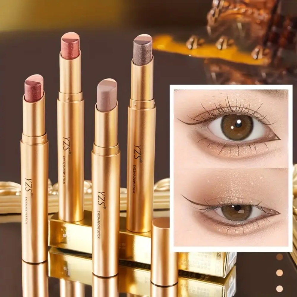 Yzs Tricolor อายแชโดว์ Stick กันน้ํา Sweatproof Colourpop อายแชโดว์แต่งหน้าอายแชโดว์ One-จังหวะ Mold